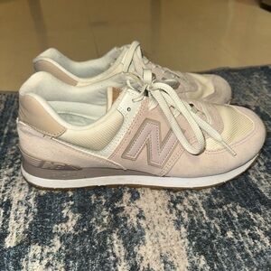 New Balance Women's Beige and Pink Sneakers